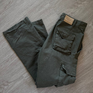 MINTCREW WIDE LEG CARGO PANTS. (GREEN)